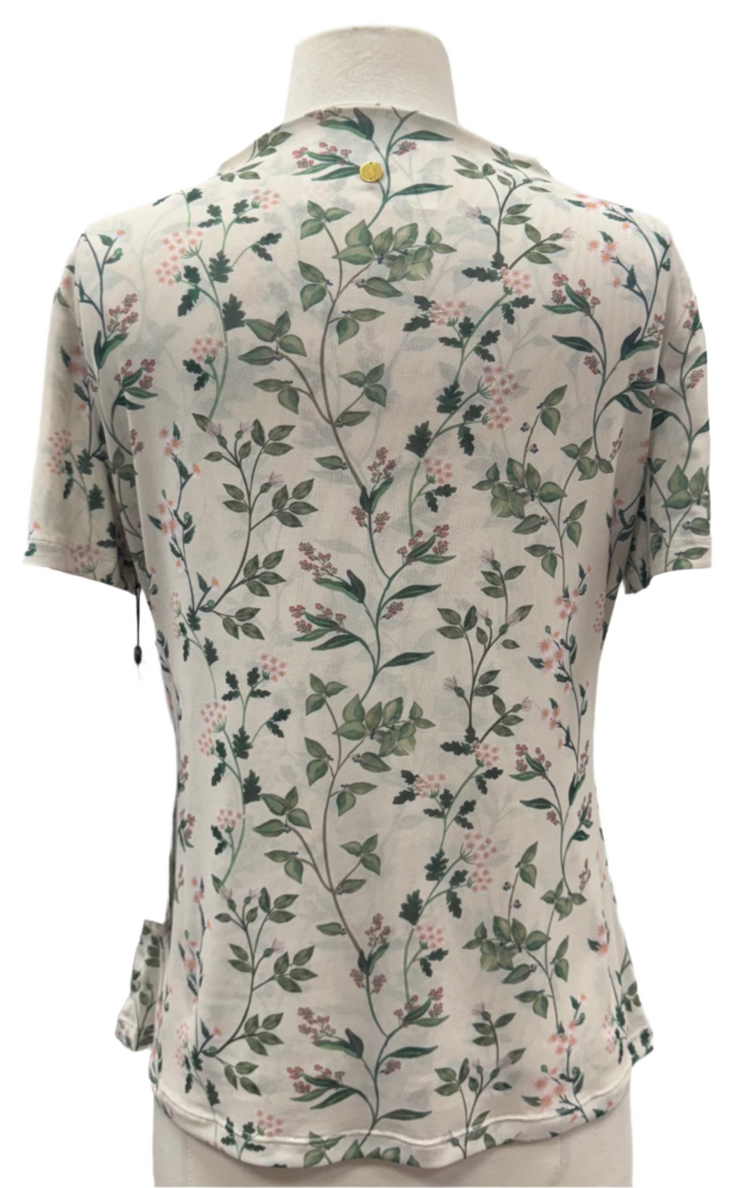 A. Putnam Luxe Opaque Short Sleeve Top - Garden Print - Small - Skorzie