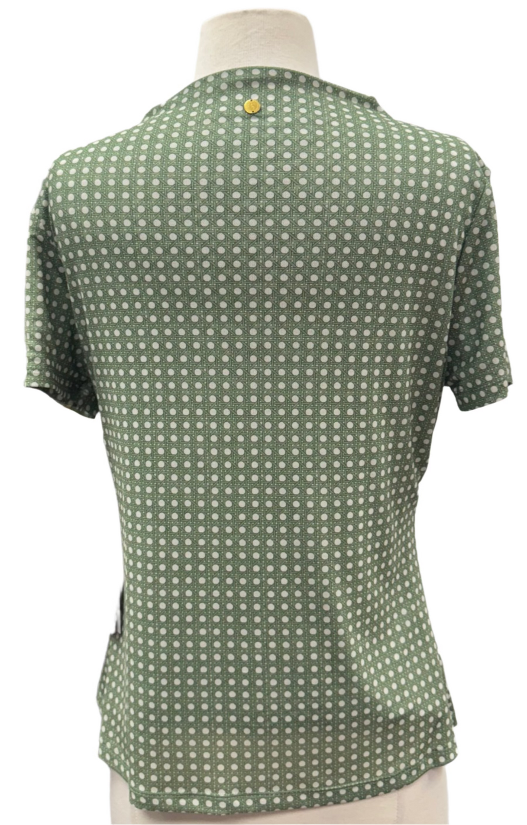 A. Putnam Luxe Opaque Short Sleeve Top - Chive Rattan - Small - Skorzie