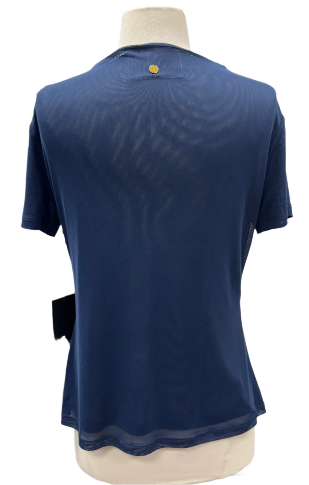 A. Putnam Luxe Opaque Short Sleeve Top - Blue - Small - Skorzie