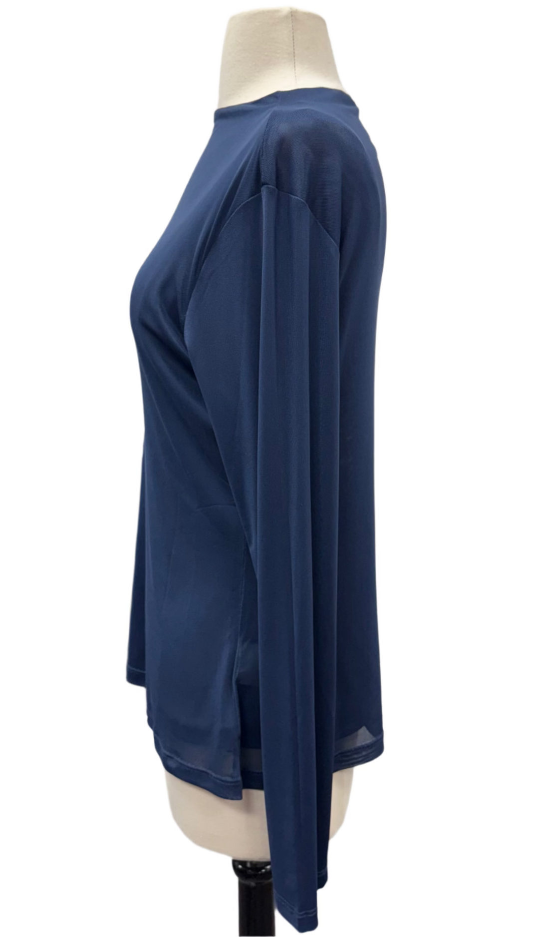 A. Putnam Luxe Opaque Long Sleeve Top - Blue - Small - Skorzie