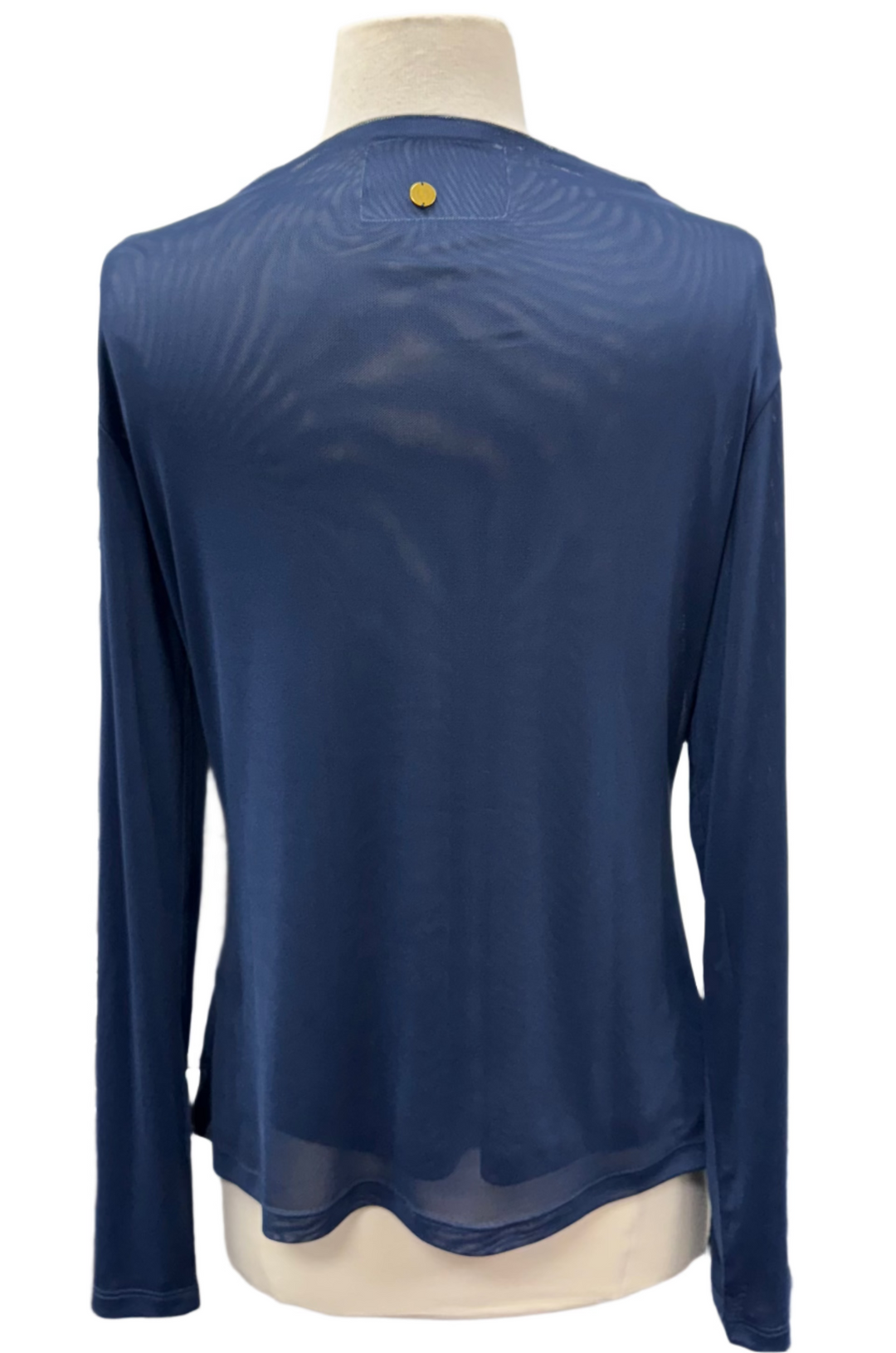 A. Putnam Luxe Opaque Long Sleeve Top - Blue - Small - Skorzie
