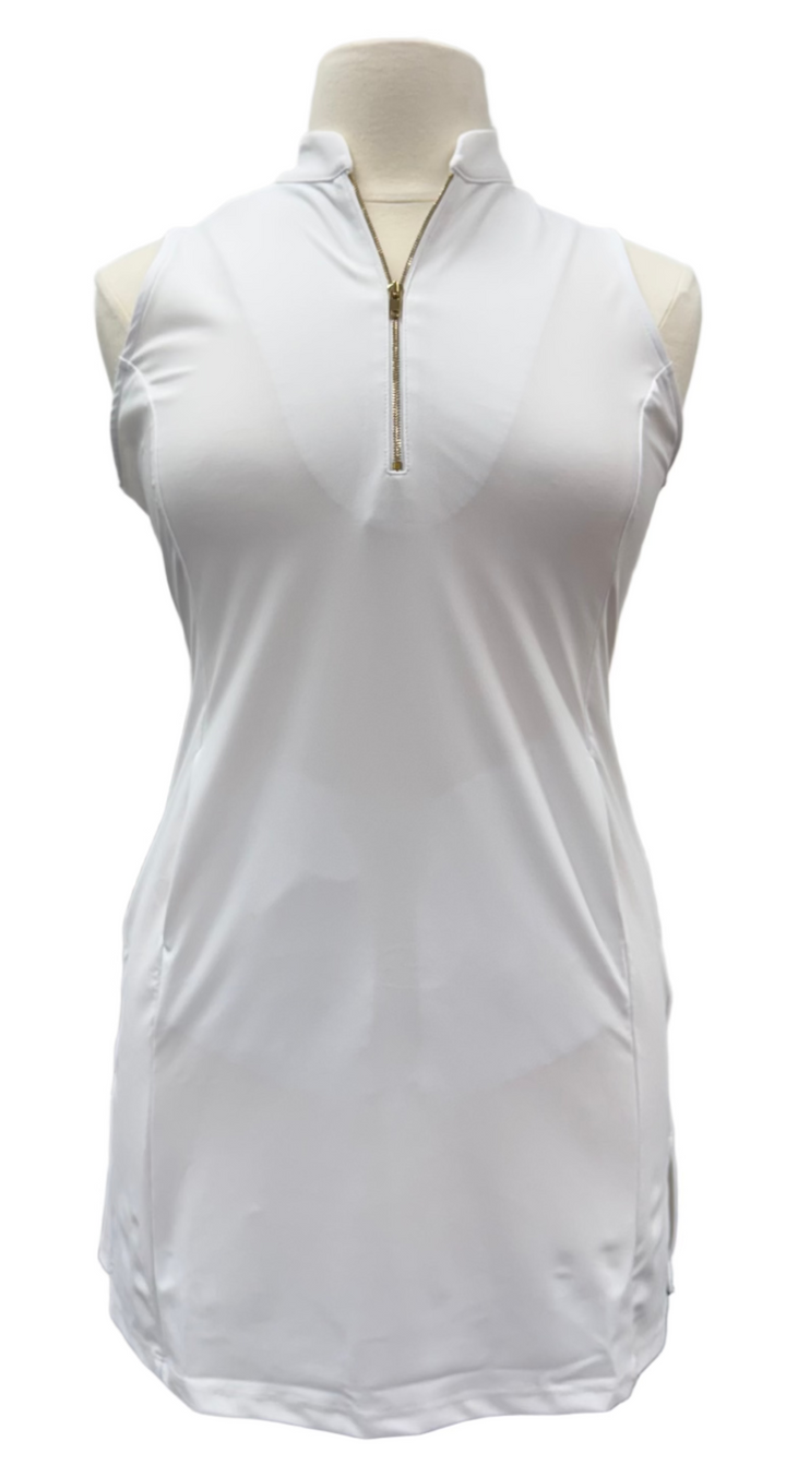 Amy Sport Course to Cocktails Sleeveless Dress - White - Skorzie