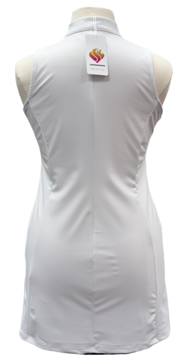 Amy Sport Course to Cocktails Sleeveless Dress - White - Skorzie