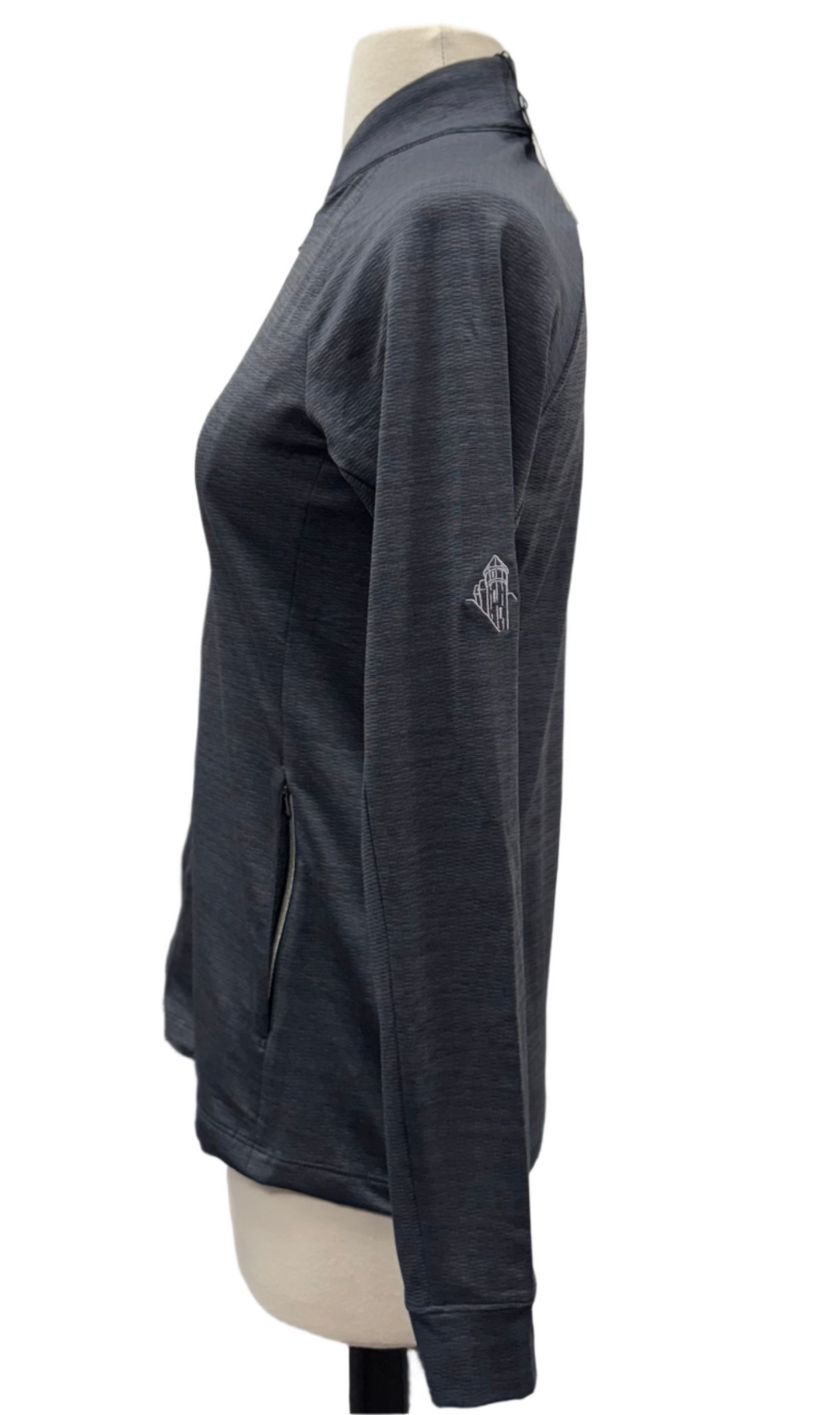 Dunning Golf Skylar Jersey Performance Full-Zip Jacket - Black Heather - Skorzie