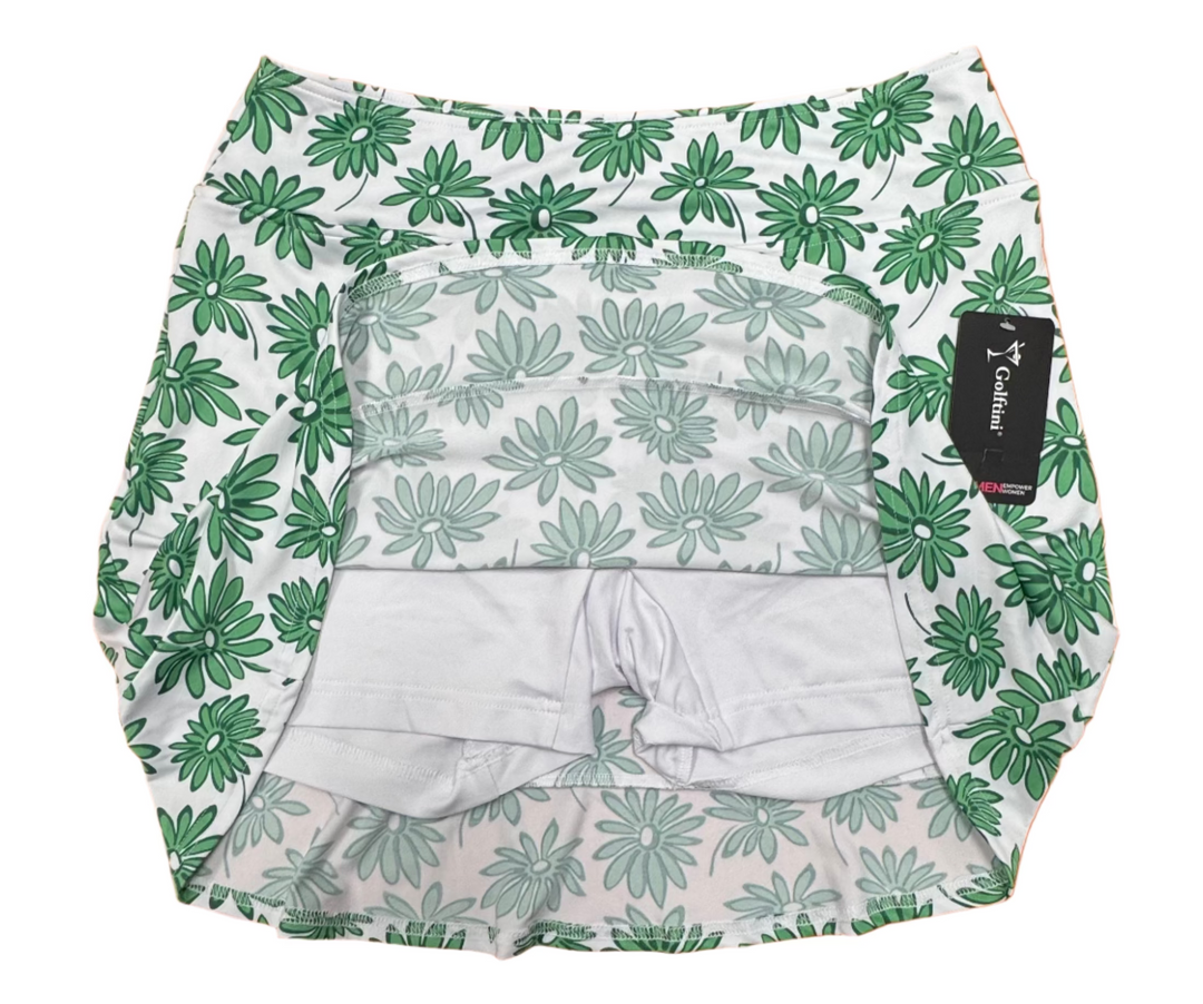 Golftini Girl Power Skort - Green/White - X-Large - Skorzie