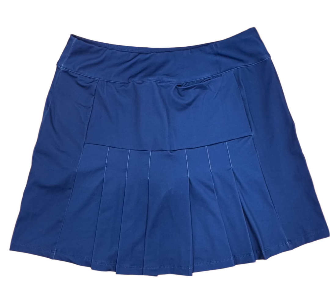 Amy Sport Marisa Pleated Skort 16" - Navy - Skorzie