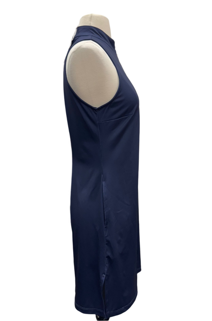 Amy Sport Course to Cocktails Sleeveless Shirtdress - Navy - X-Small-P - Skorzie