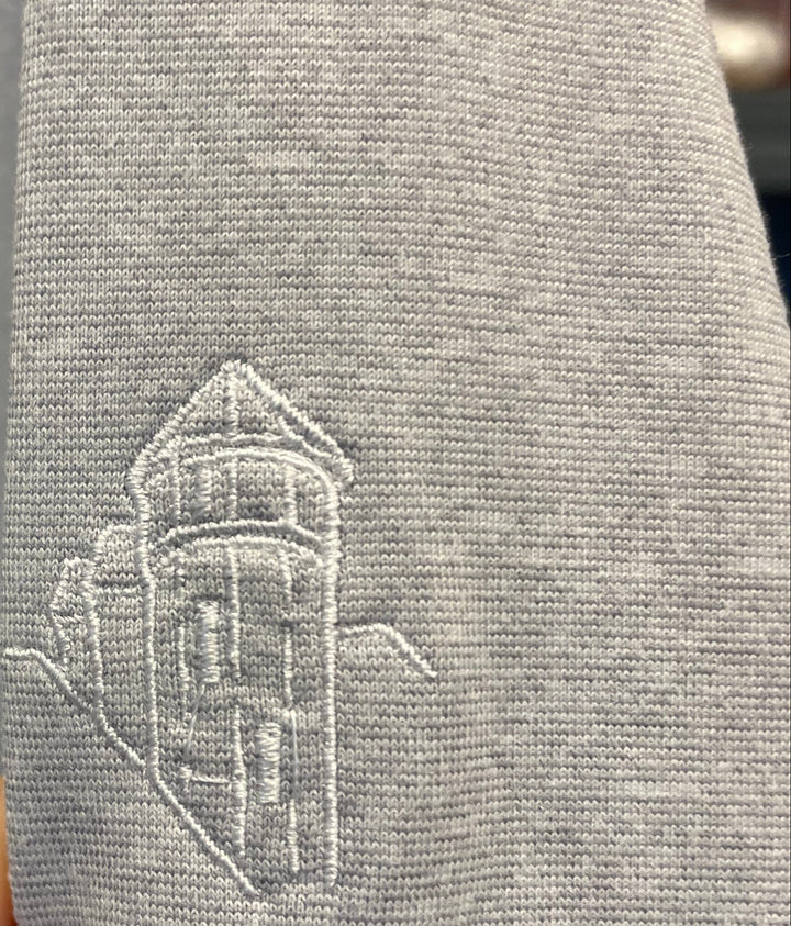 Zero Restriction Mens Long Sleeve Ellie Zip Mock Hoodie  - Silver - Skorzie