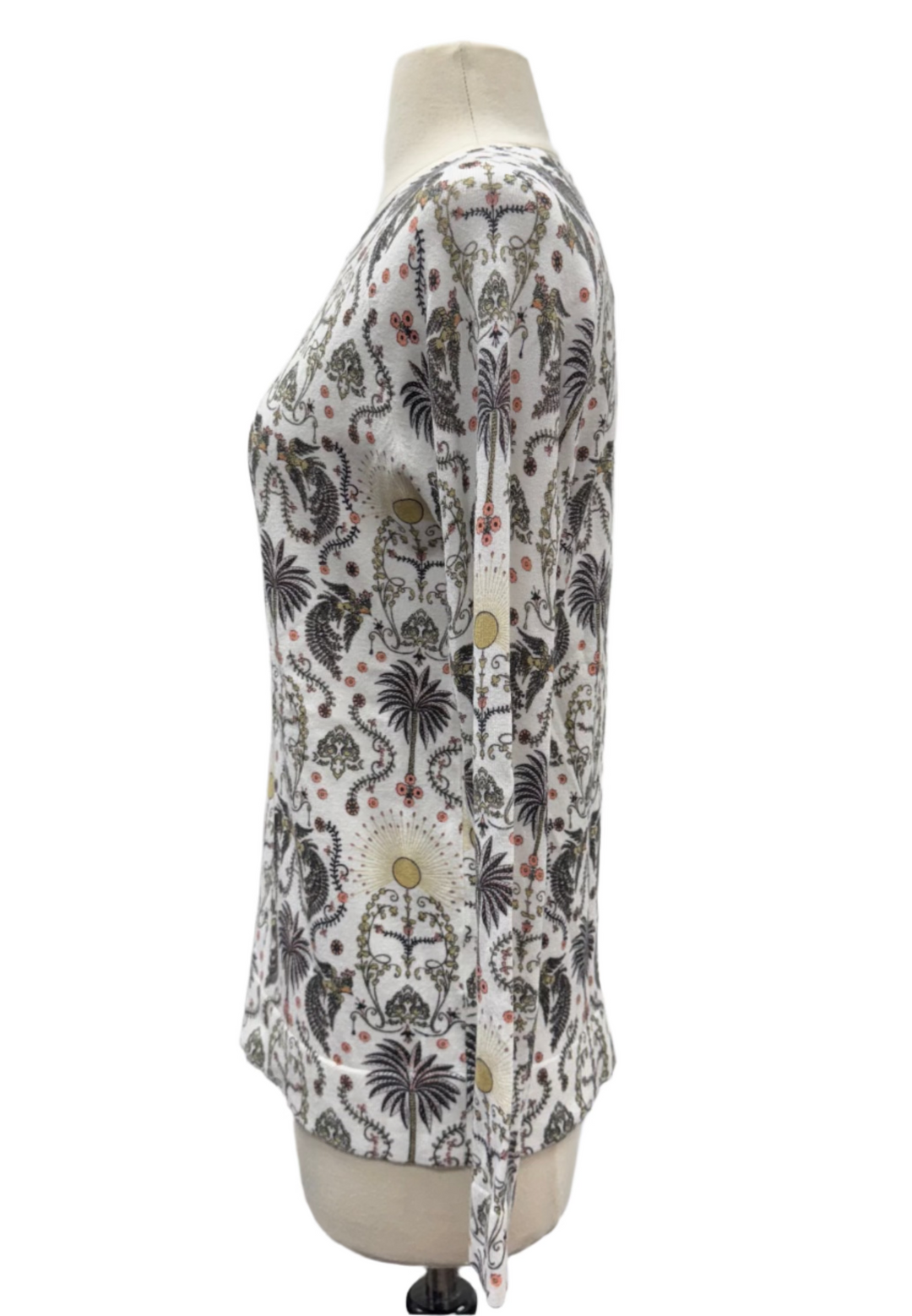 Kastel Denmark Regal Palm Crewneck Sweater - White - Skorzie