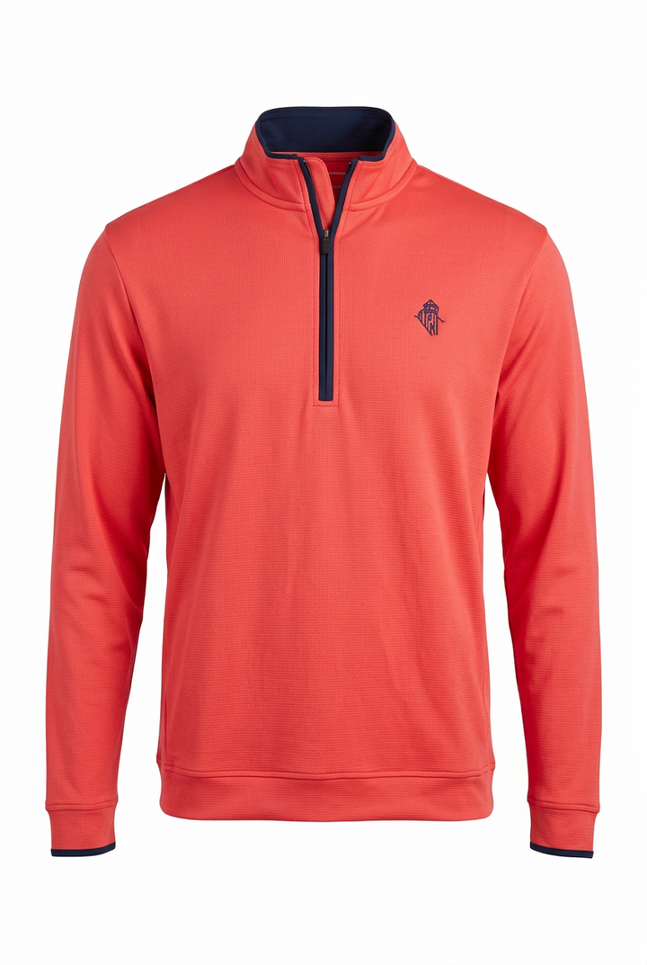 Adidas Mens Adidas Lightweight 1/4 Zip Mock - Red/Navy - Skorzie