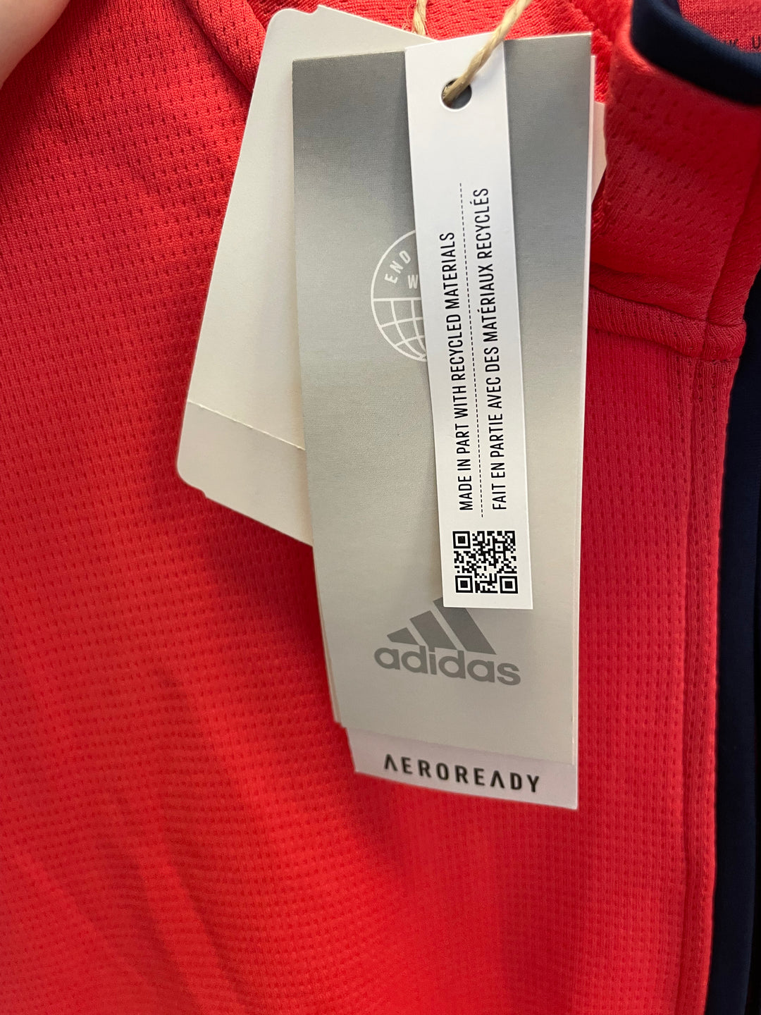Adidas Mens Adidas Lightweight 1/4 Zip Mock - Red/Navy - Skorzie