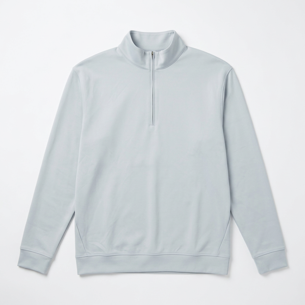Donald Ross Mens Long Sleeve Falkirk Zip Pullover - Heather Grey - Skorzie