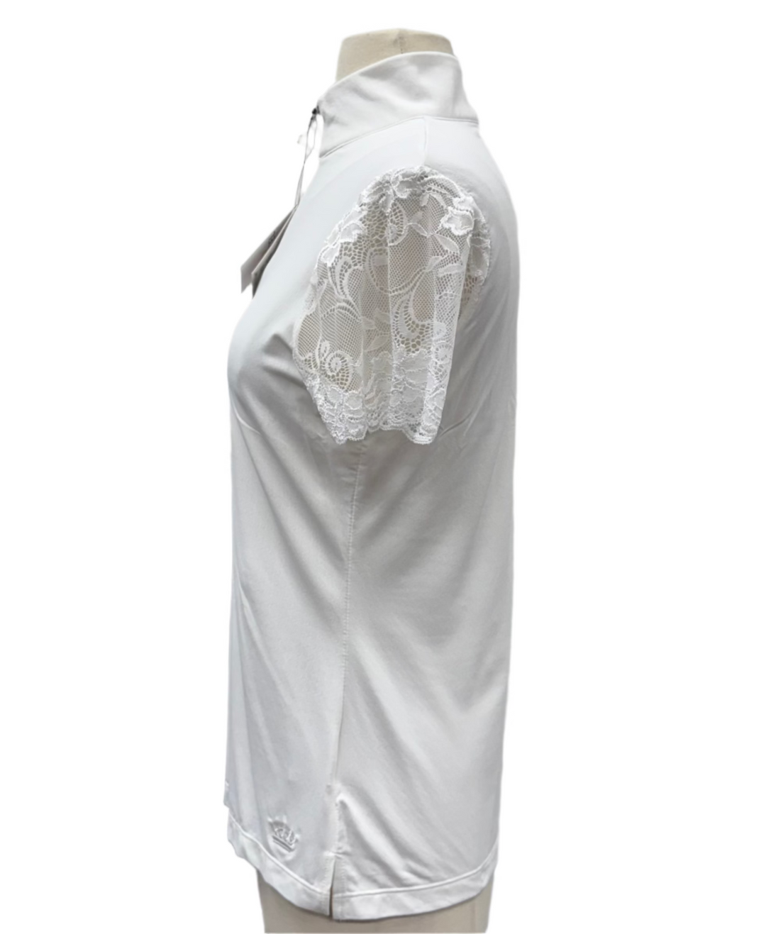 Kastel Denmark Galloon Lace Short Sleeve Sun Shirt - White - Skorzie