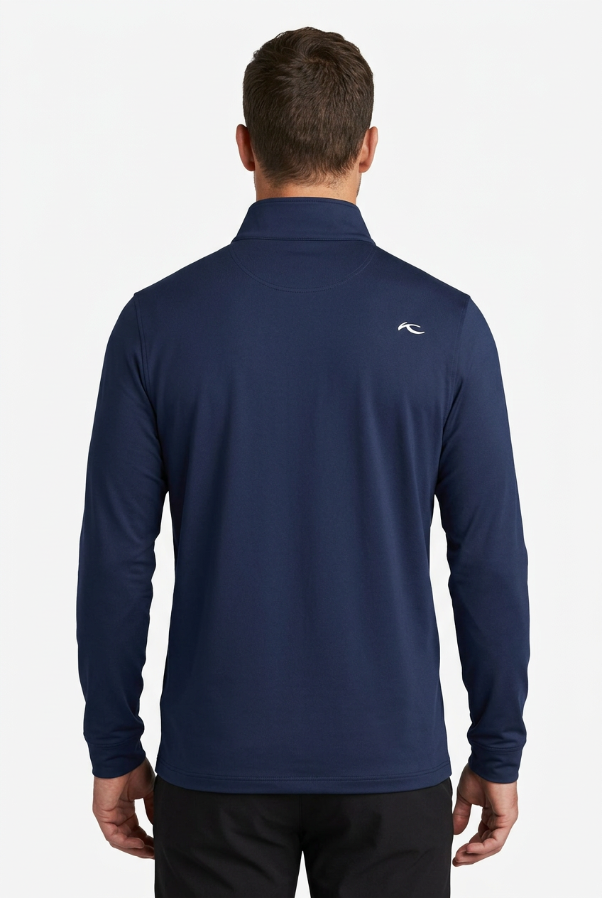 KJUS Mens Long Sleeve Soren Solid Button Polo - Navy - Skorzie