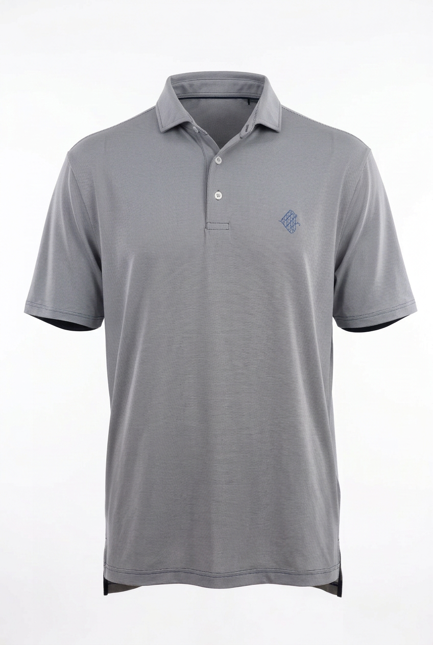 RLX Ralph Lauren Mens Short Sleeve Striped Button Polo - Navy/White - Skorzie
