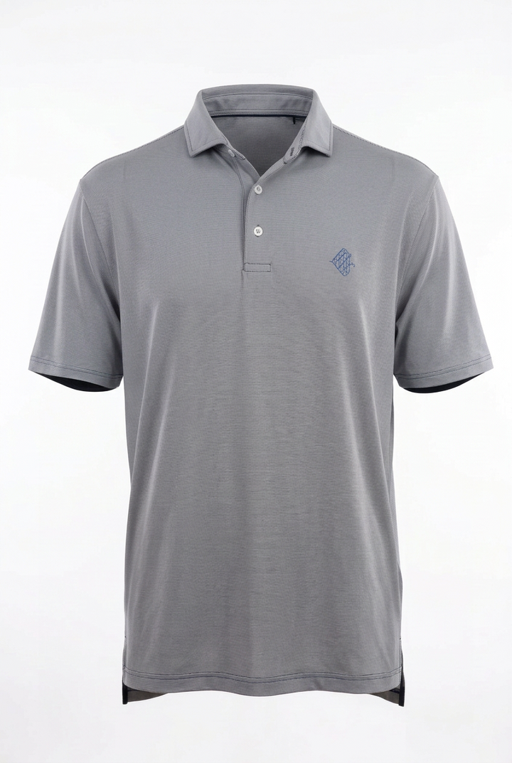 RLX Ralph Lauren Mens Short Sleeve Striped Button Polo - Navy/White - Skorzie