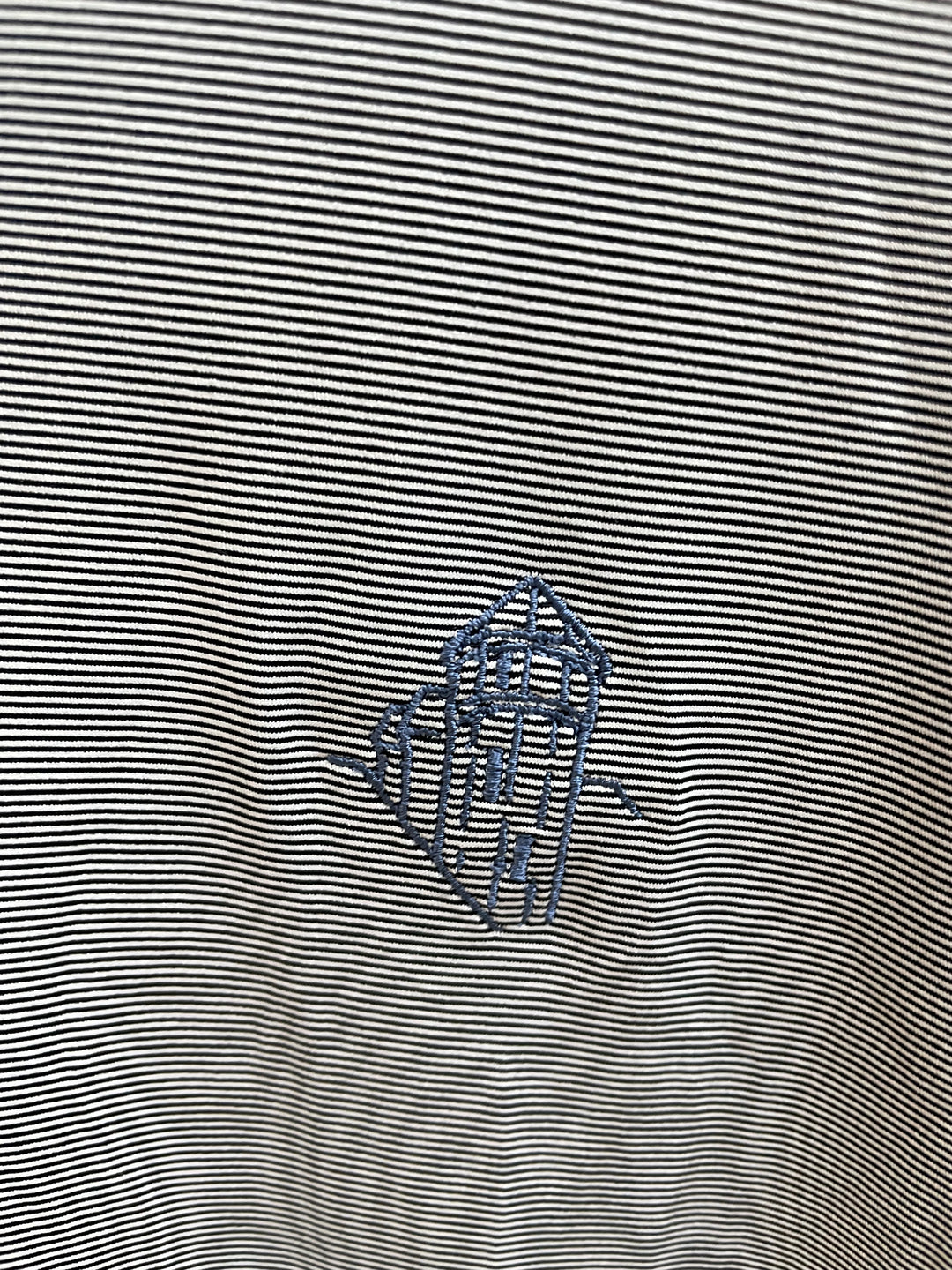 RLX Ralph Lauren Mens Short Sleeve Striped Button Polo - Navy/White - Skorzie