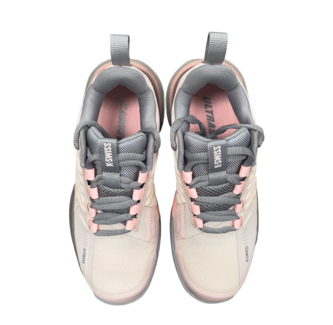 K-Swiss Women's Ultrashot 3 Shoe - Morganite/Satellite/Pale Neon Pink - Skorzie