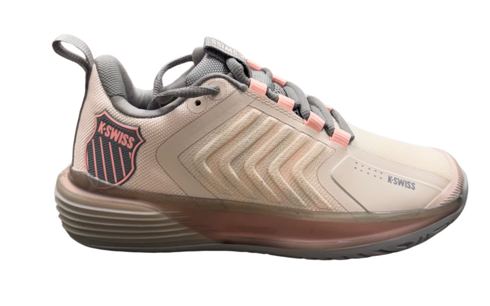 K-Swiss Women's Ultrashot 3 Shoe - Morganite/Satellite/Pale Neon Pink - Skorzie