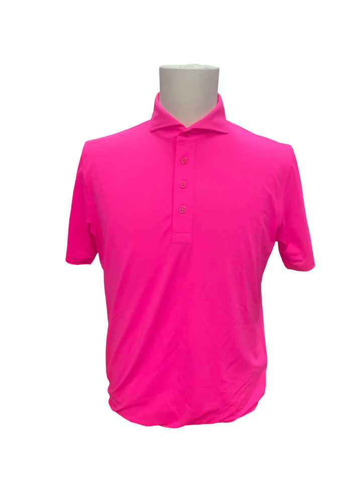 G/Fore Men's Tech Pique Polo - Neon Pink