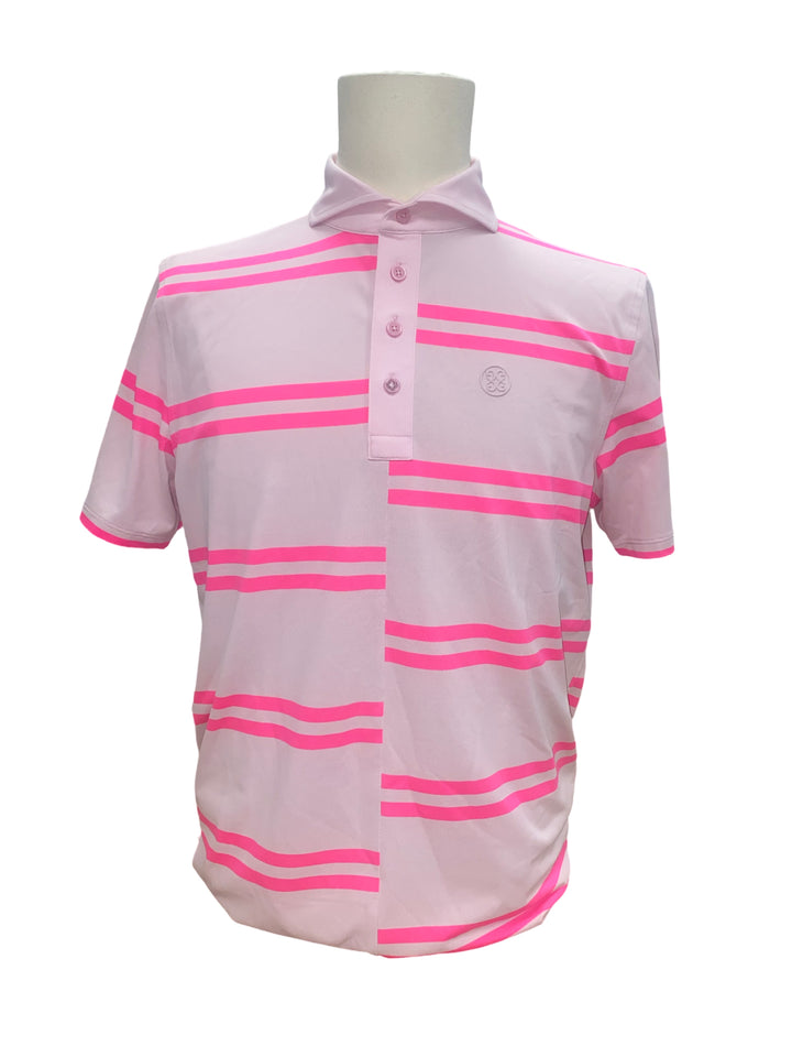 G/Fore Men's Multi Stripe Tech Pique Polo - Blush