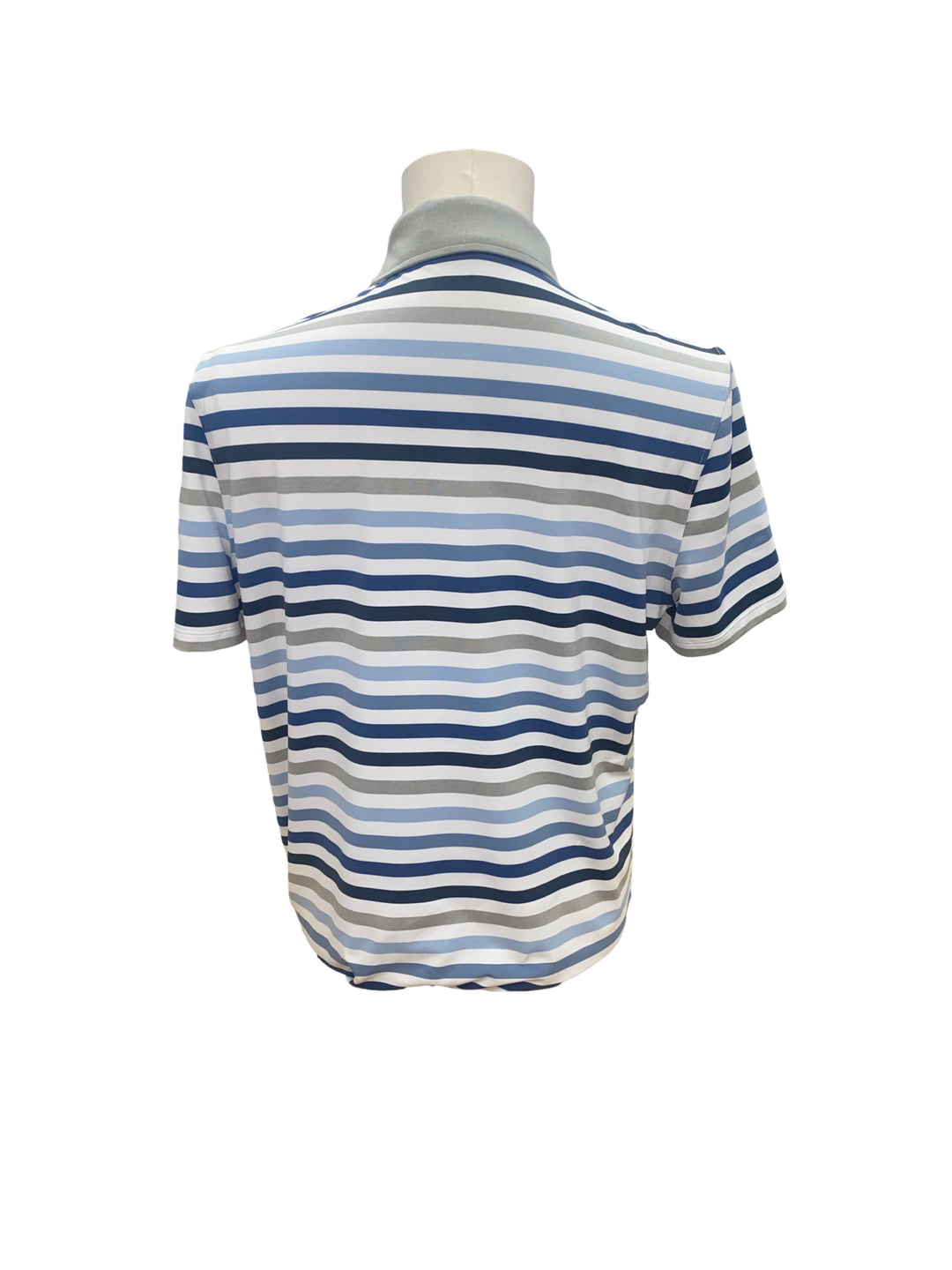 G/Fore Men's Striped Polo - Snow - Medium