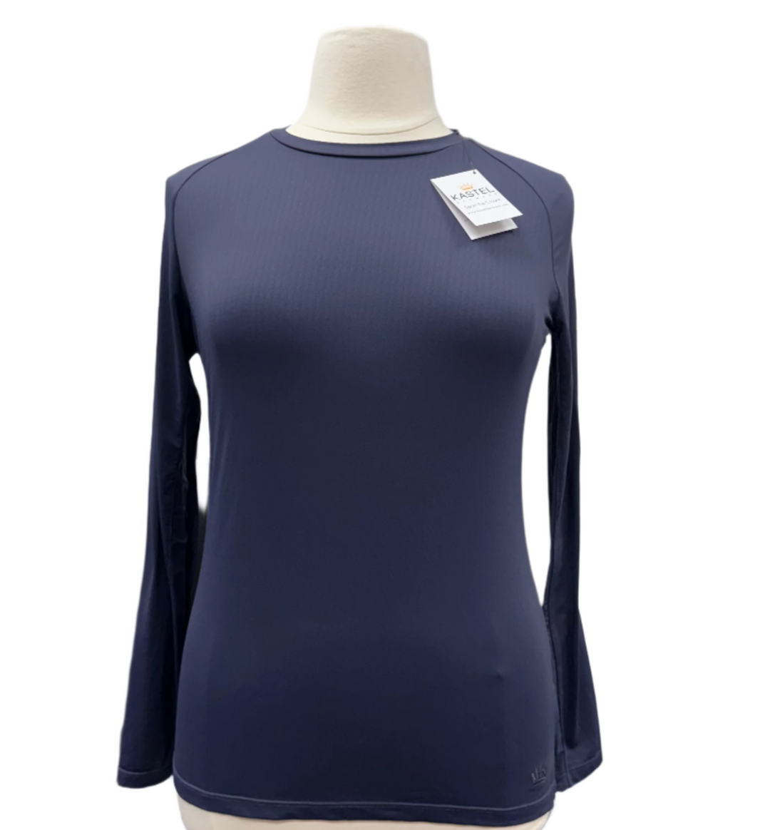 Kastel Denmark Monogram Long Sleeve Crewneck Shirt - Navy - Skorzie