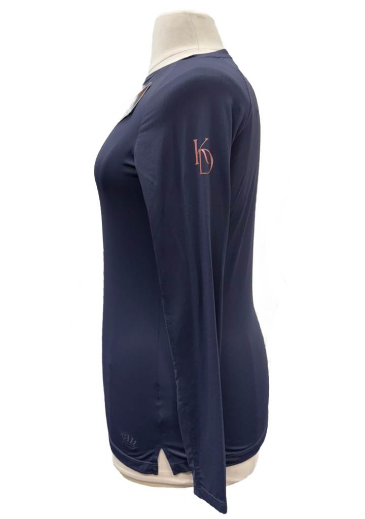 Kastel Denmark Monogram Long Sleeve Crewneck Shirt - Navy - Skorzie