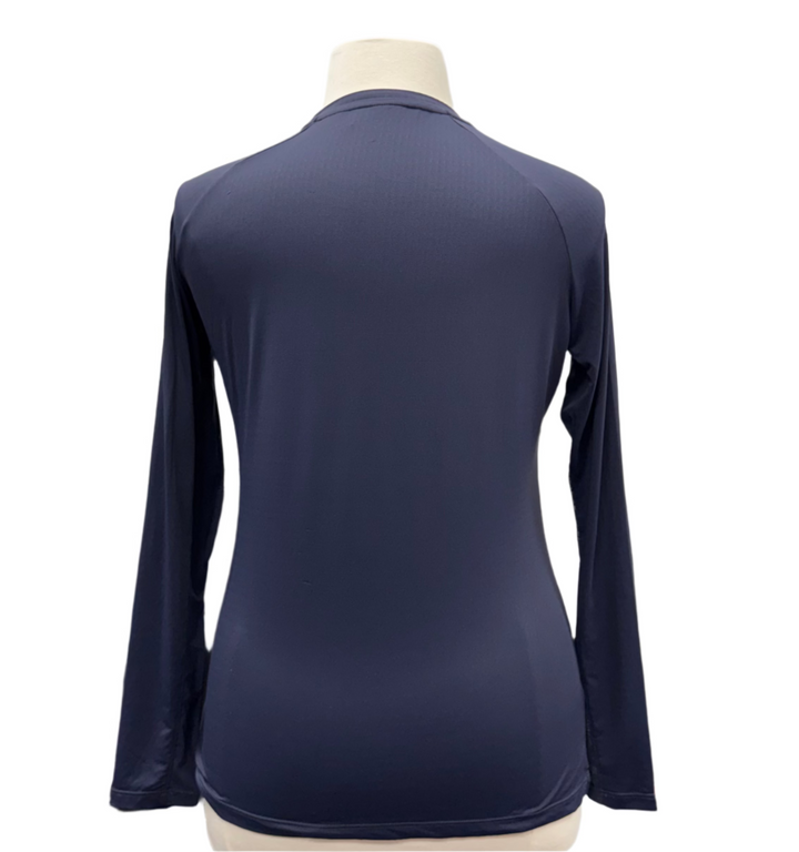 Kastel Denmark Monogram Long Sleeve Crewneck Shirt - Navy - Skorzie