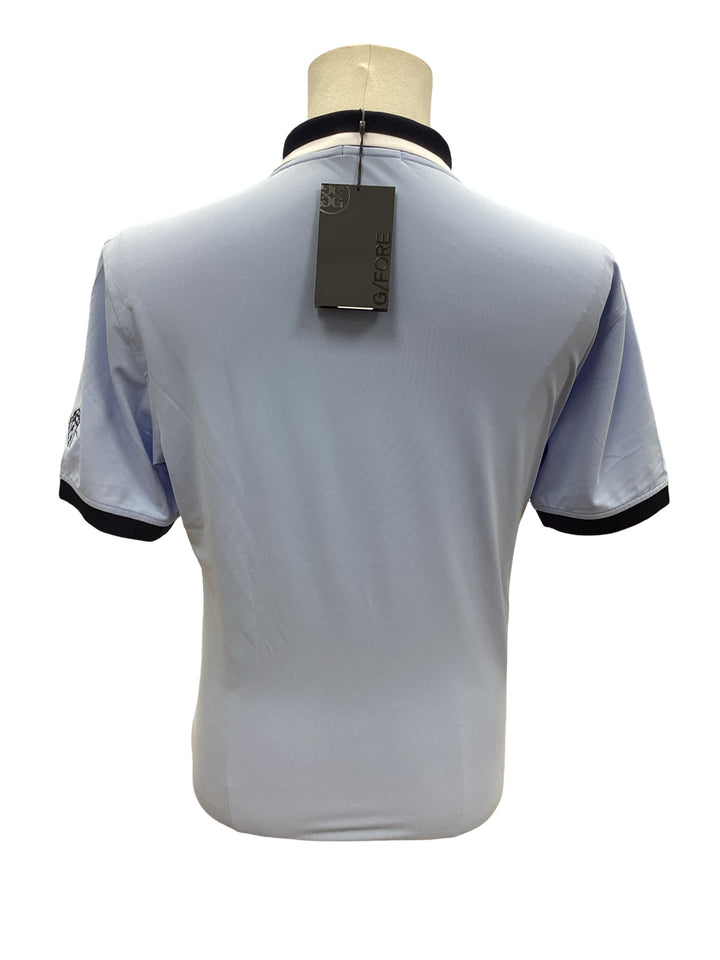 G/Fore Men's Logo Zip Polo - Sky - Medium