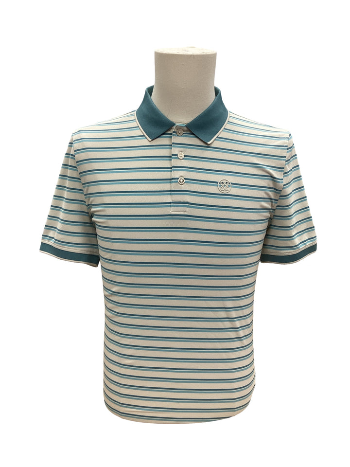 G/Fore Men's Tech Pique Polo - Blue/White