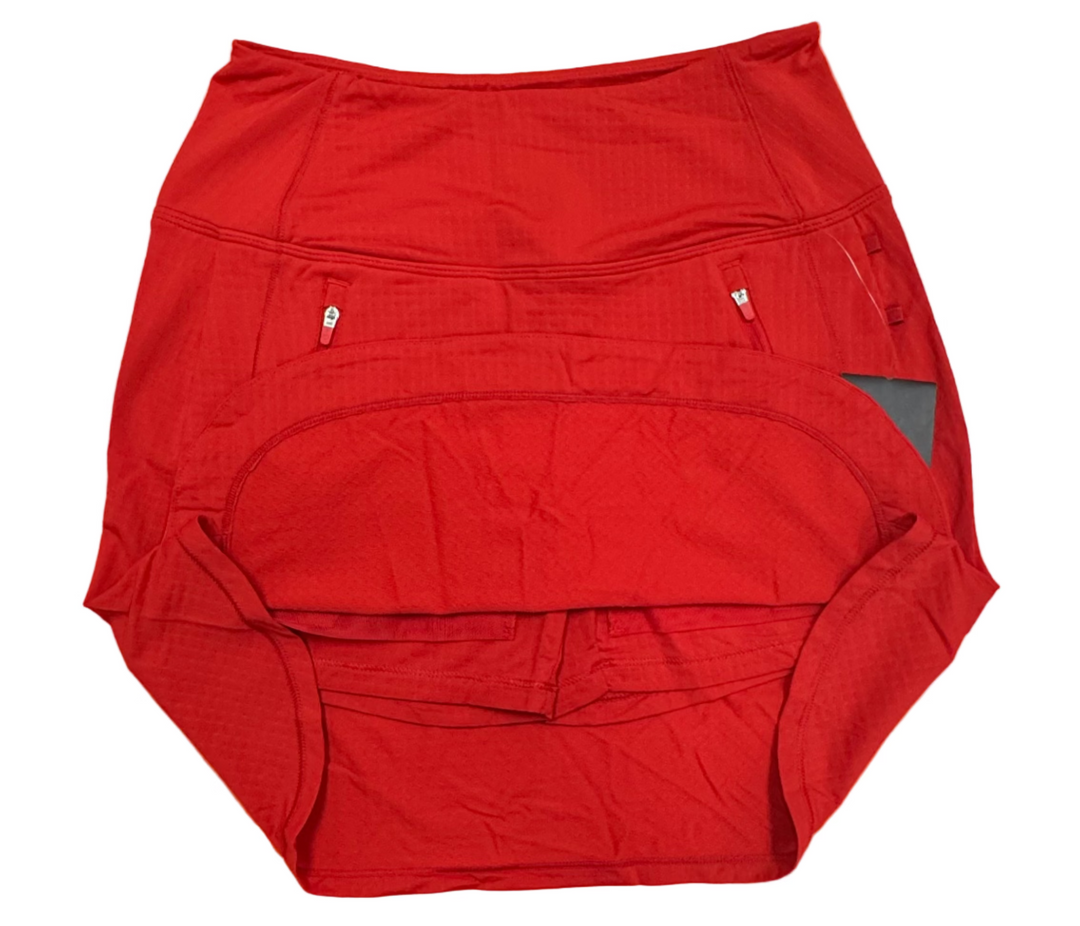 IBKUL Solid Straight Skort 17.5" - Red - X-Small - Skorzie