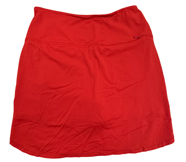 IBKUL Solid Straight Skort 17.5" - Red - X-Small - Skorzie