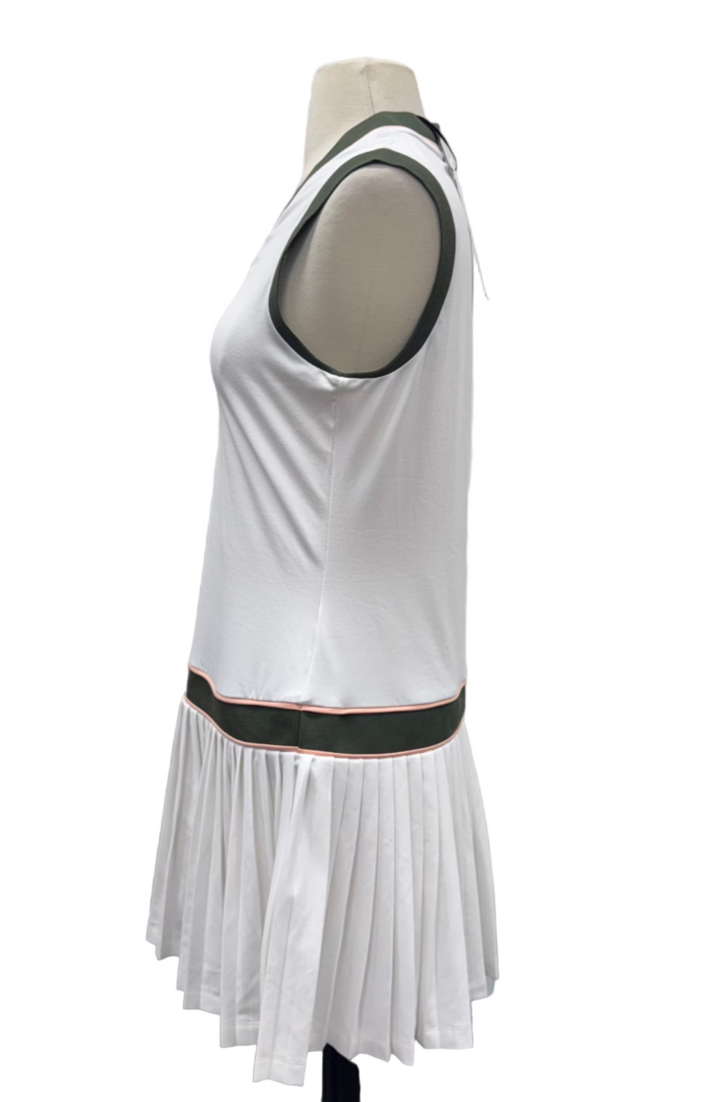 Varley Jouri Court Dress - White/Deep Ivy - Skorzie