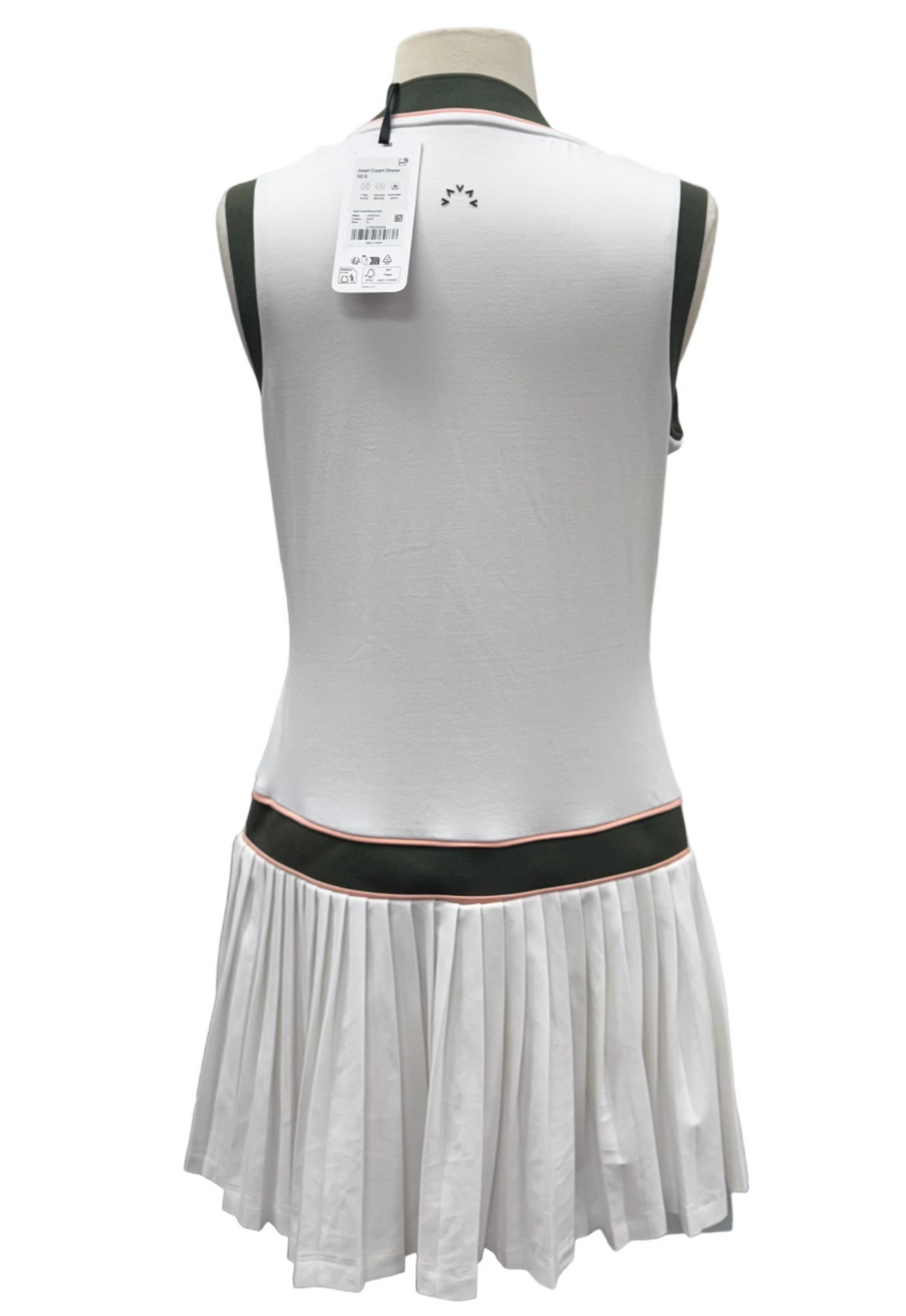 Varley Jouri Court Dress - White/Deep Ivy - Skorzie