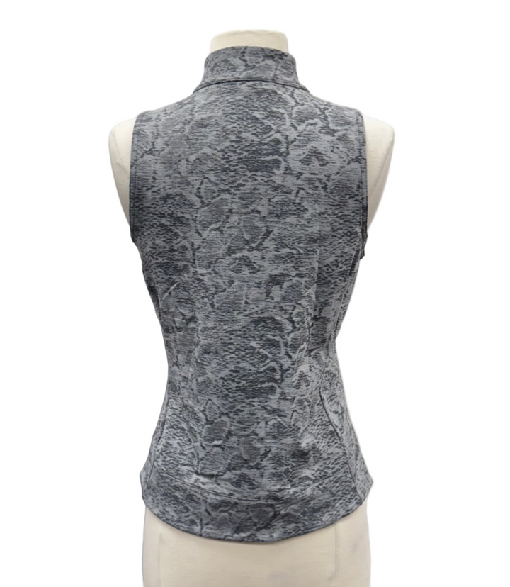 Greyson Wolf Scales Jacquard Sleeveless Halley Quarter Zip - Sand Multi - Skorzie