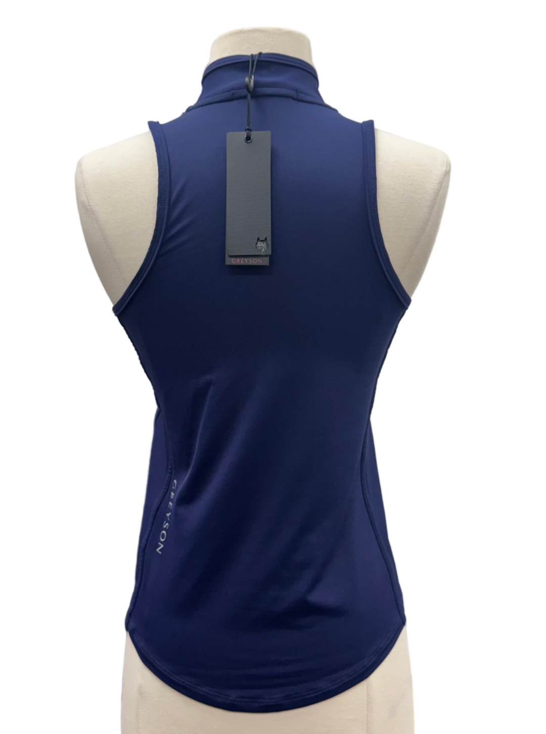 Greyson Sleeveless Vesta Mock Neck Top - Maltese Blue - X-Small - Skorzie