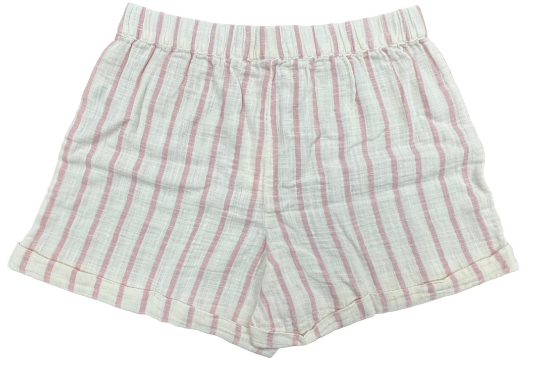 Z Supply Morning Stripe Gauze Short - Bone - Medium - Skorzie