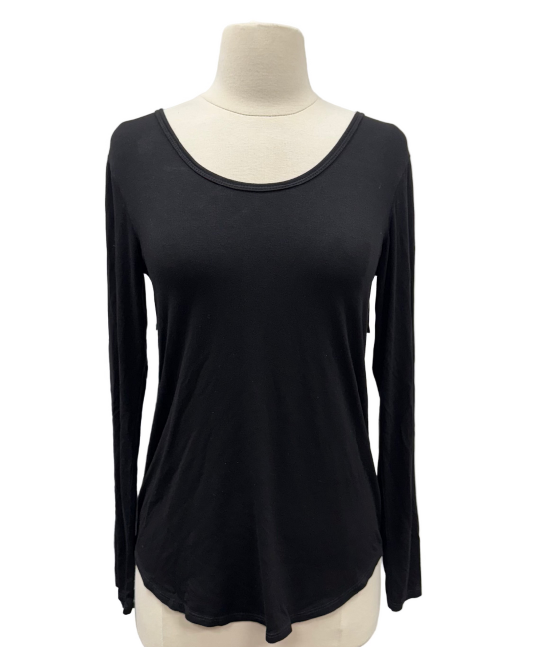 Rhonda Stark Fringe Back Long Sleeve Top - Black - Skorzie