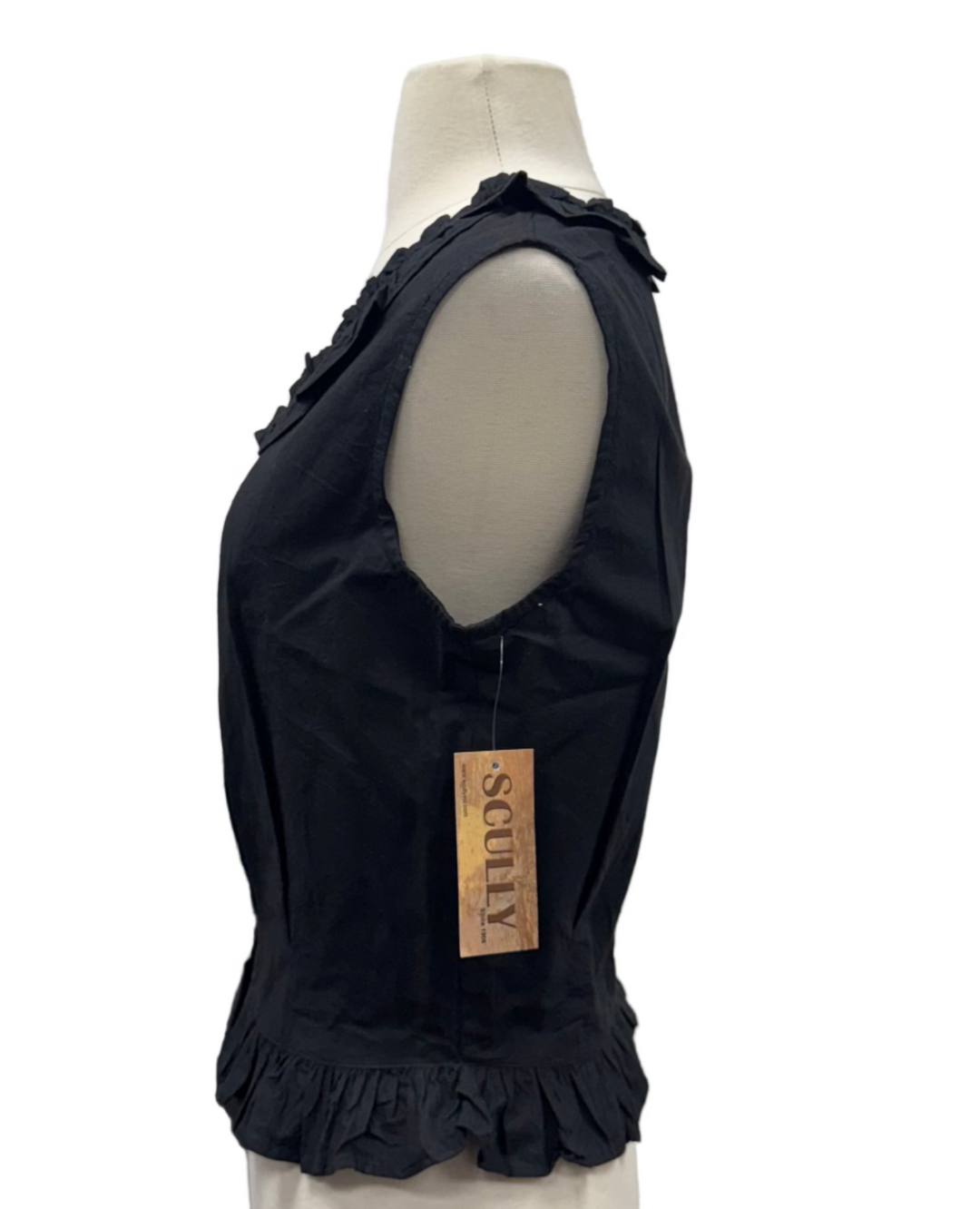 Scully Ruffle Camisole - Black - Skorzie