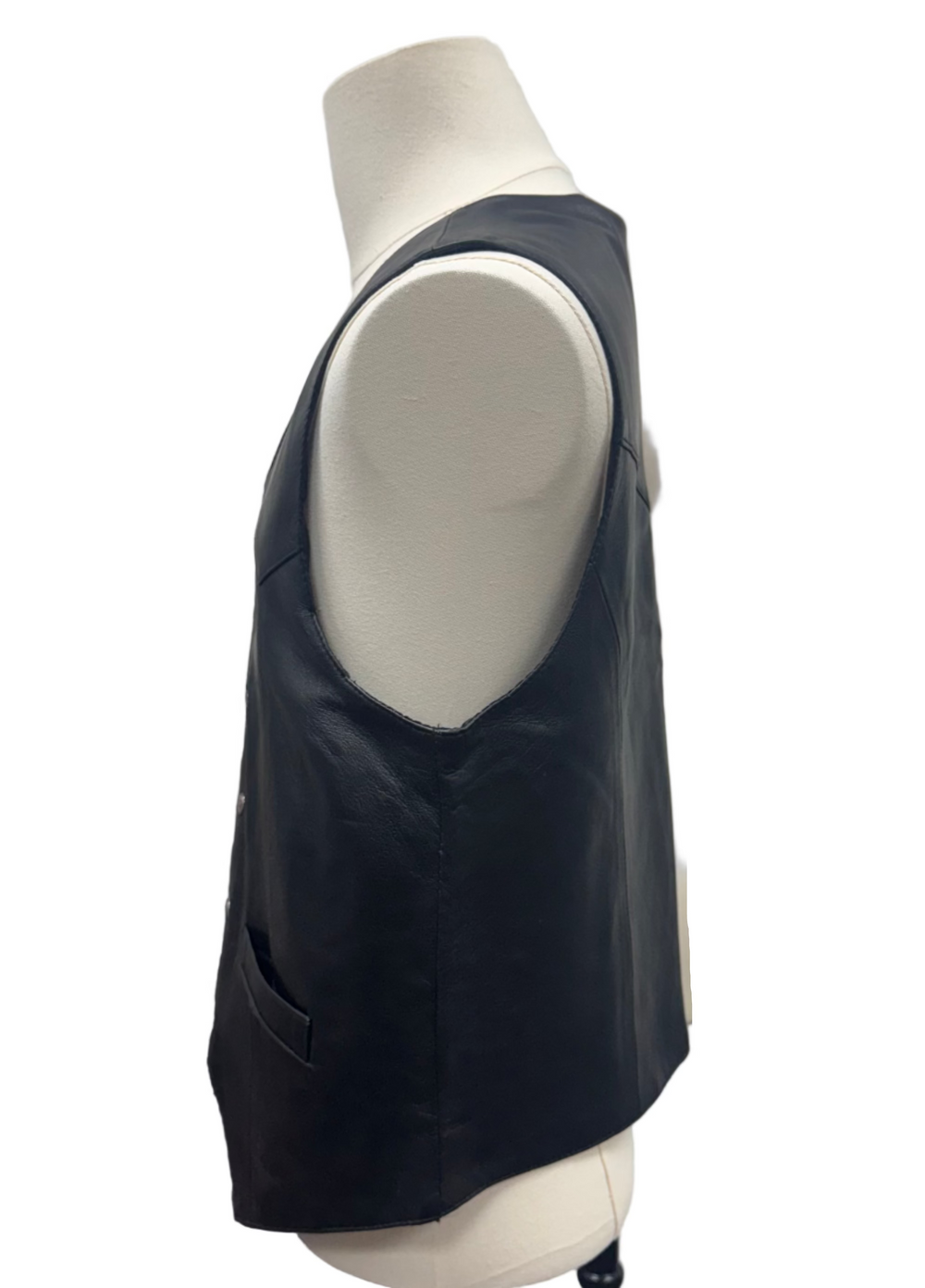 Scully Men's Leather Vest - Black - Medium - Skorzie