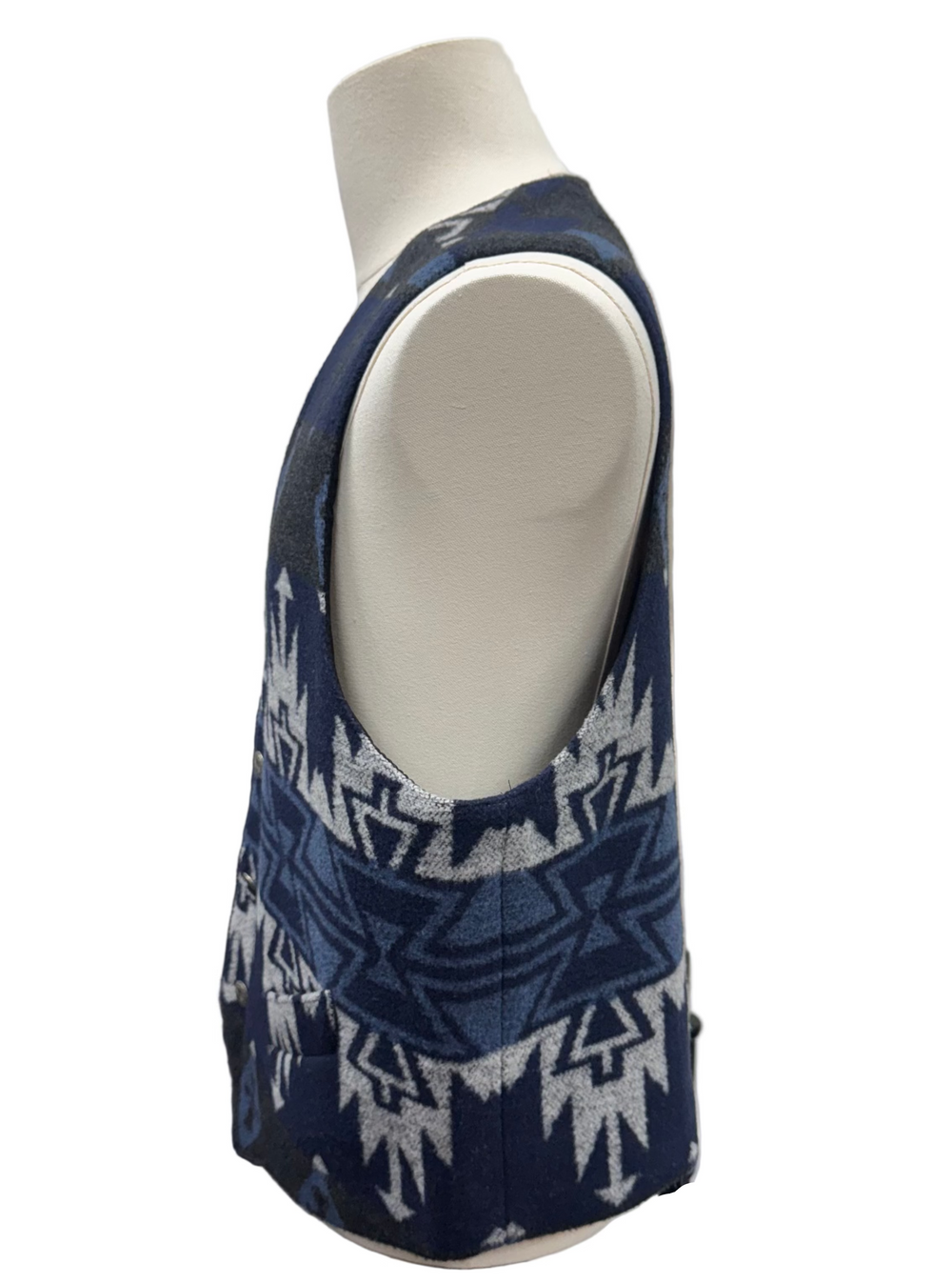 Rhonda Stark Smokey Montezuma Men's Lined Vest - Grey/Blue - Skorzie