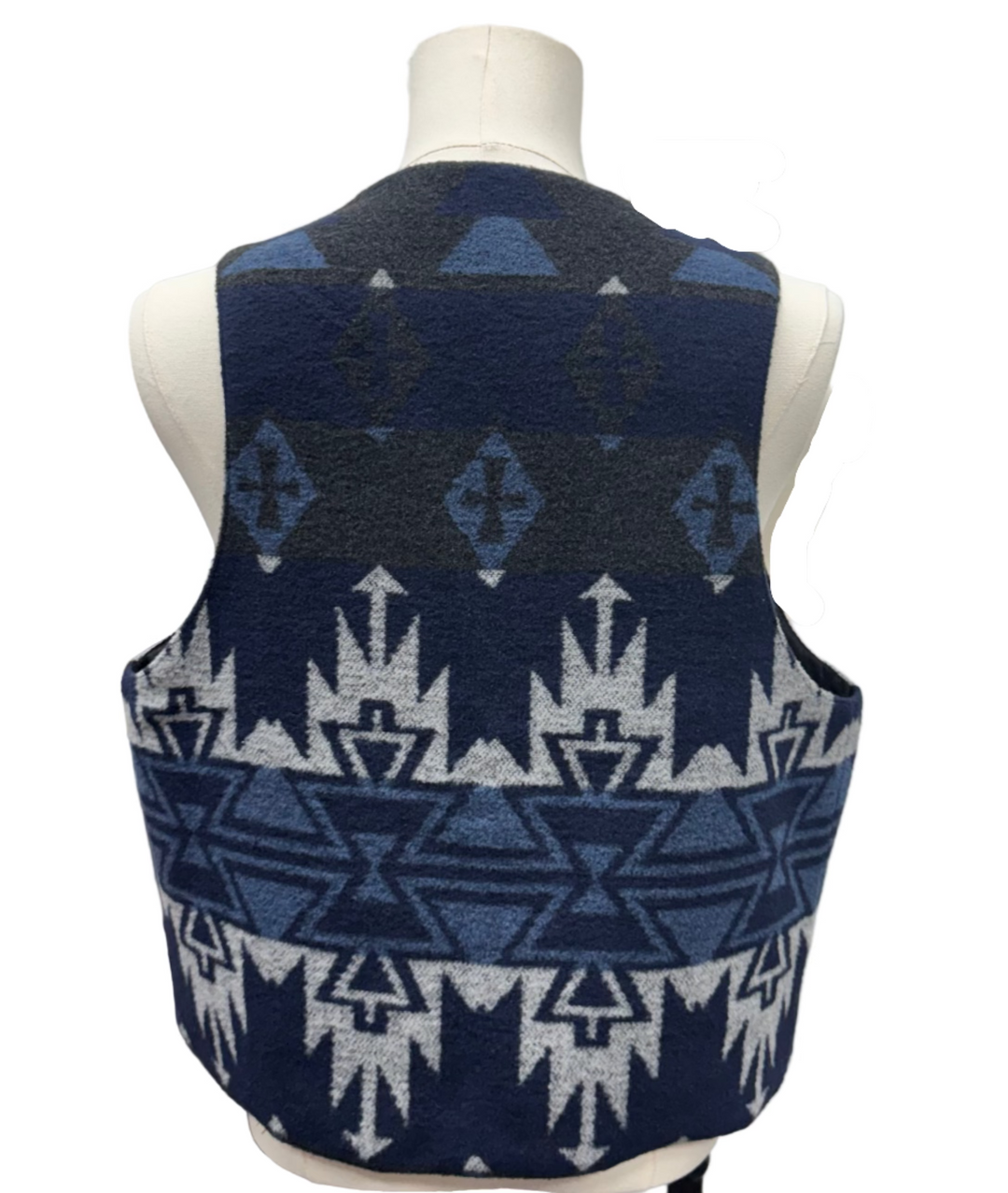 Rhonda Stark Smokey Montezuma Men's Lined Vest - Grey/Blue - Skorzie
