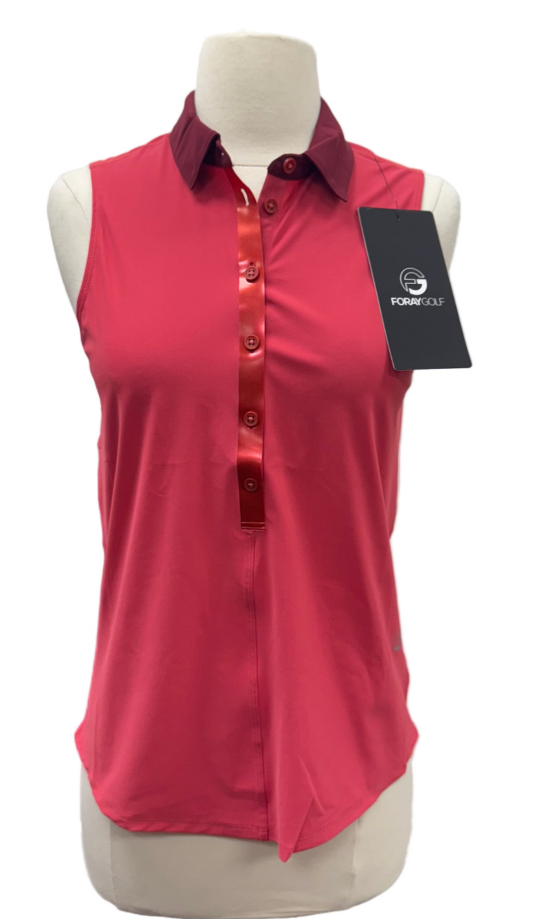 Foray Golf Core 3.0 Sleeveless Polo - Geranio - Skorzie