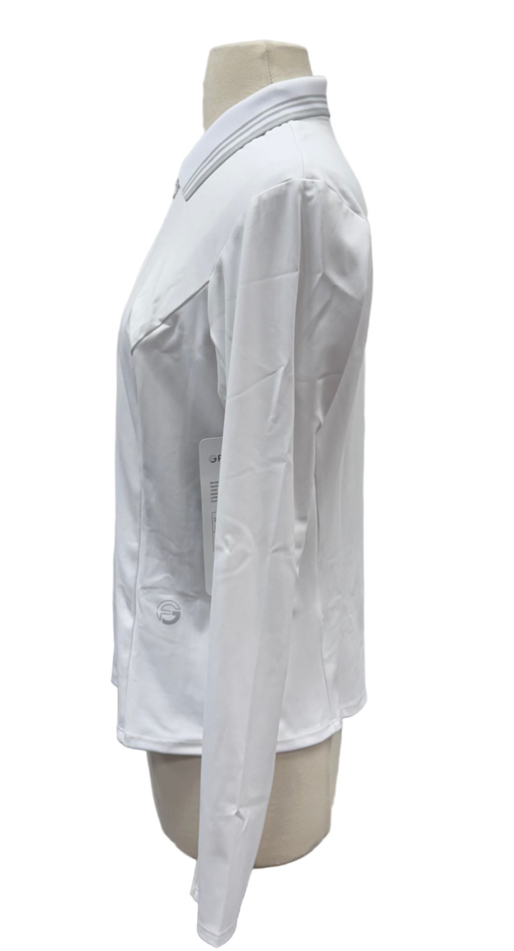 Foray Golf Mesh Inset Polo - White/Grey - Medium - Skorzie