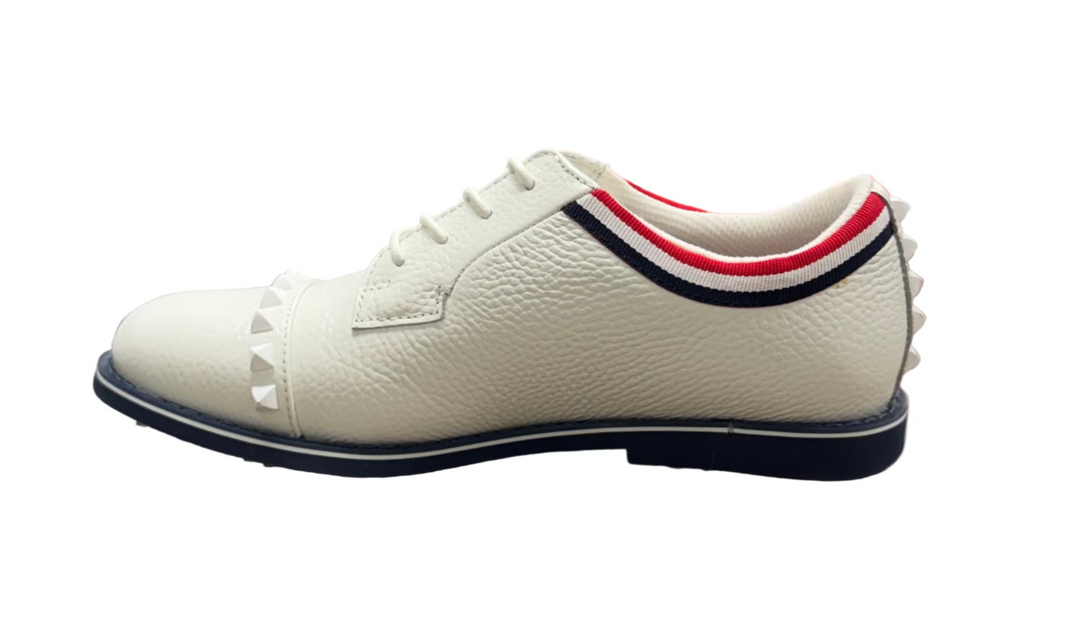 G/FORE Women's Grosgrain Stud Cap Toe Gallivanteer - Snow - Skorzie