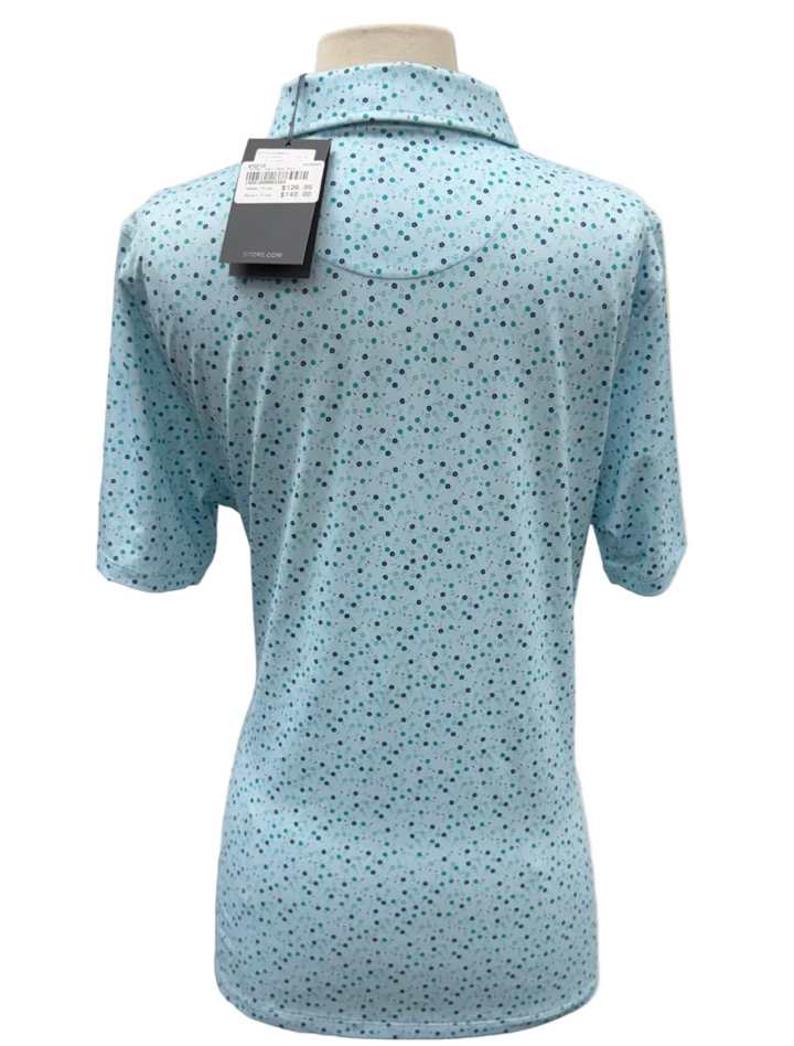 G/FORE Ditsy Floral Silky Tech Nylon Polo - Daybreak - X-Large - Skorzie