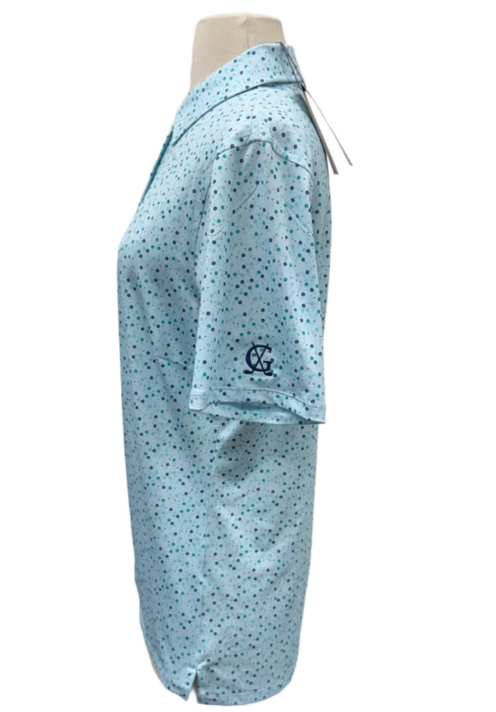 G/FORE Ditsy Floral Silky Tech Nylon Polo - Daybreak - X-Large - Skorzie