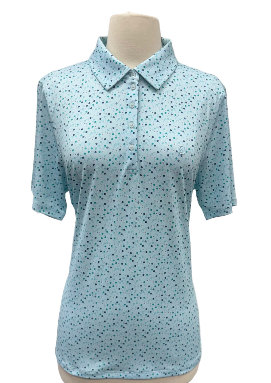 G/FORE Ditsy Floral Silky Tech Nylon Polo - Daybreak - X-Large - Skorzie