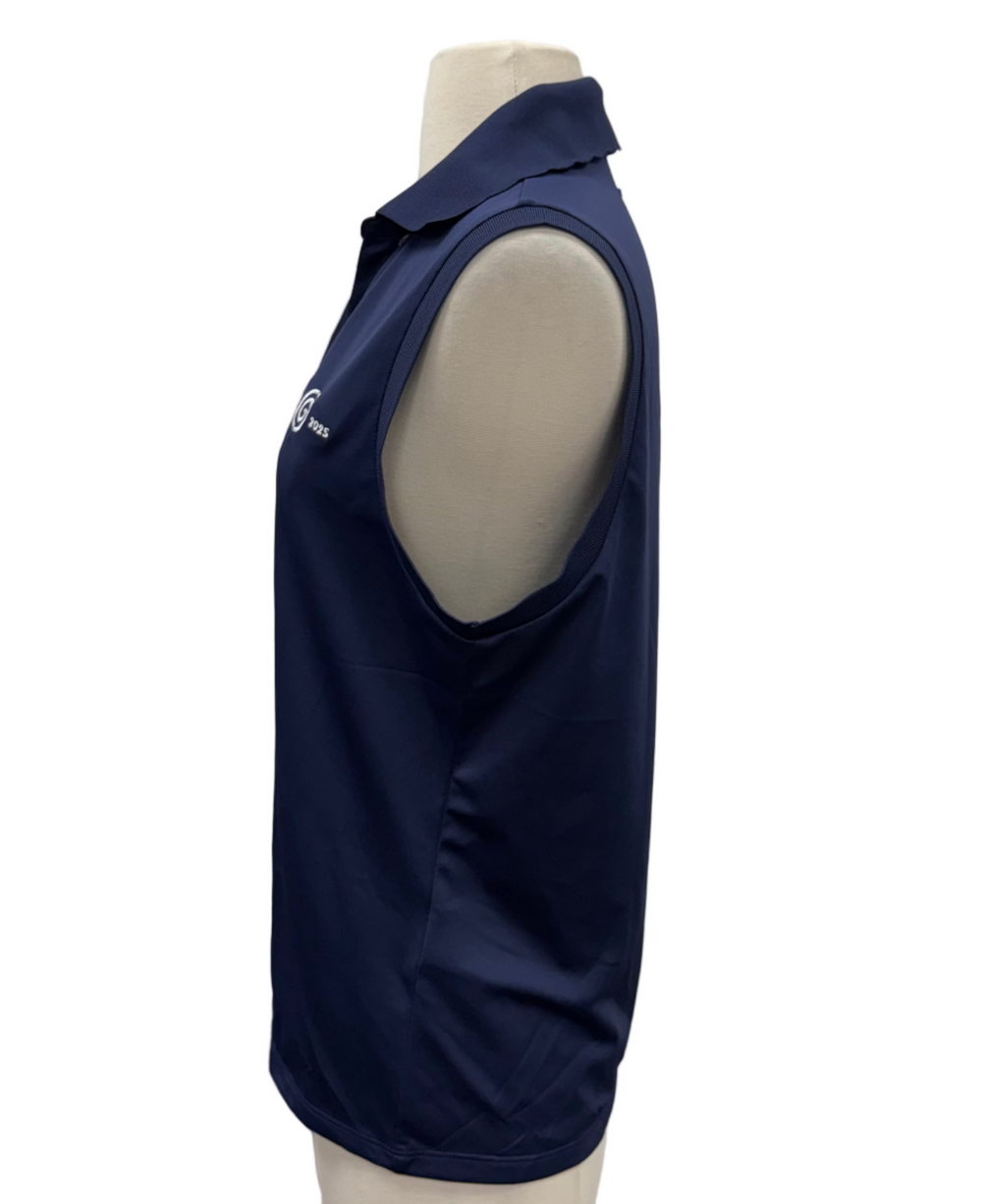 RLX Ralph Lauren Mesh Sleeveless Polo - Navy - Large - Skorzie